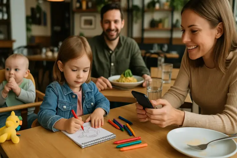 Cosa portare a una cena fuori con bambini? I consigli che semplificano la serata