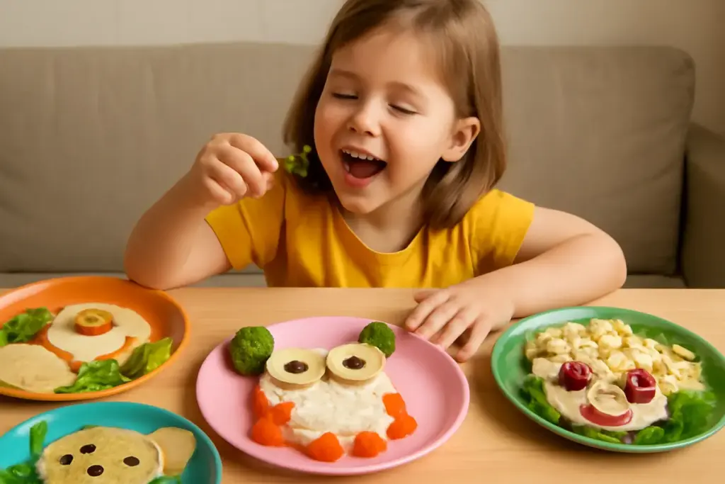 Piatti colorati che invogliano i bambini a mangiare: segreti per riuscirci senza fatica