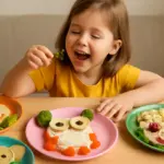 Piatti colorati che invogliano i bambini a mangiare: segreti per riuscirci senza fatica