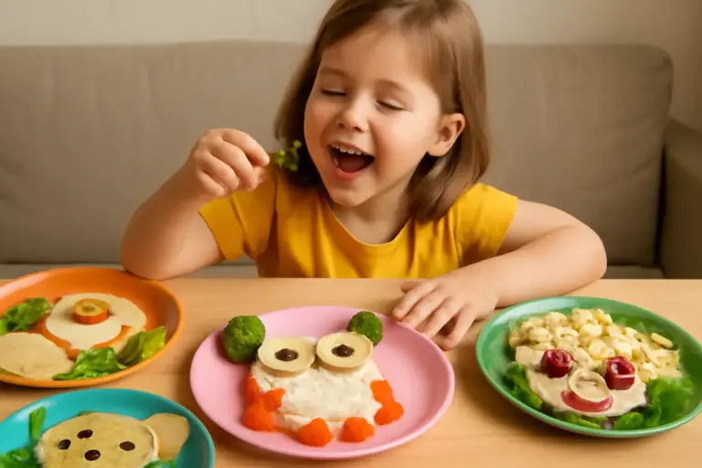 Piatti colorati che invogliano i bambini a mangiare: segreti per riuscirci senza fatica
