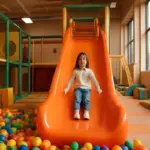 Qual è la struttura ideale per uno spazio giochi al coperto? Il particolare che impedisce la noia anche se piove