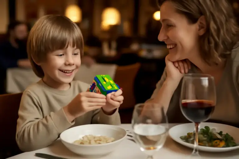 Come intrattenere un bambino timido durante una cena fuori? L’attività che sblocca subito la socialità