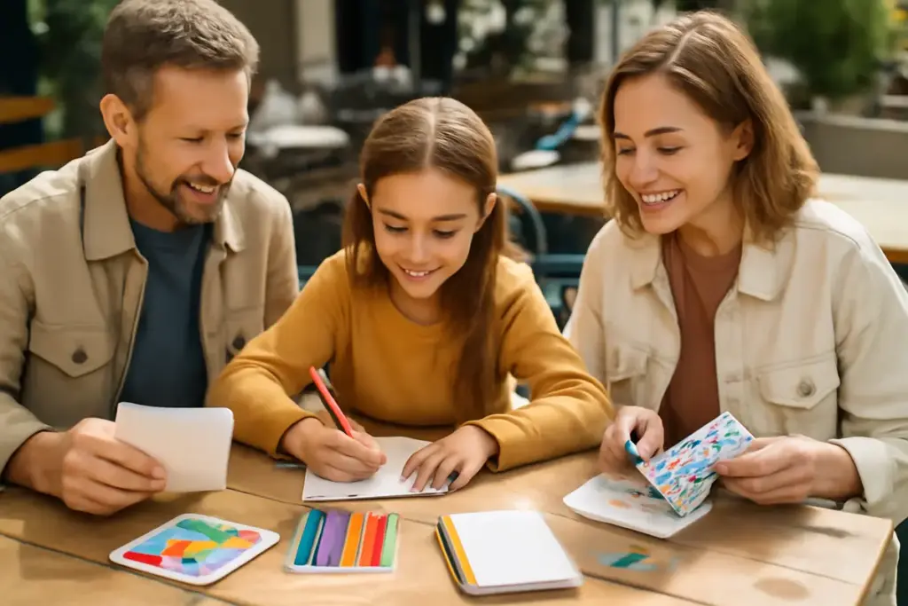 Attività creative da tavolo che non sporcano: il vantaggio per le uscite in famiglia fuori casa