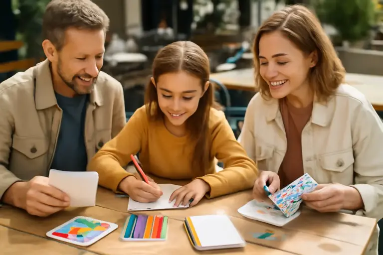 Attività creative da tavolo che non sporcano: il vantaggio per le uscite in famiglia fuori casa